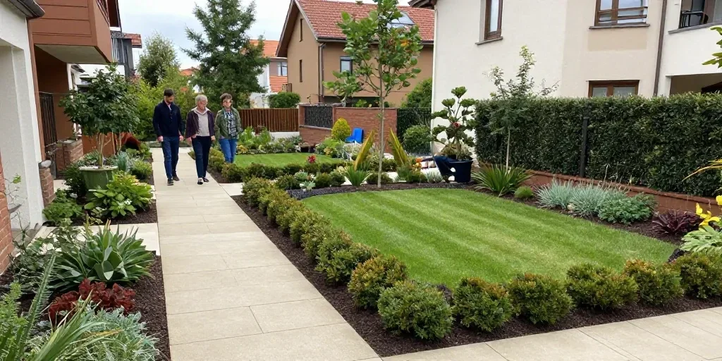Comment s'appelle chaque zone du jardin devant votre maison