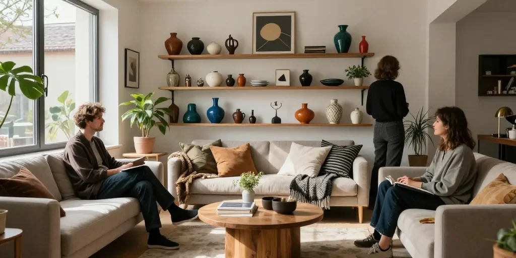 Décorer son salon en 2025 : oublier l'alignement parfait pour créer une ambiance authentique