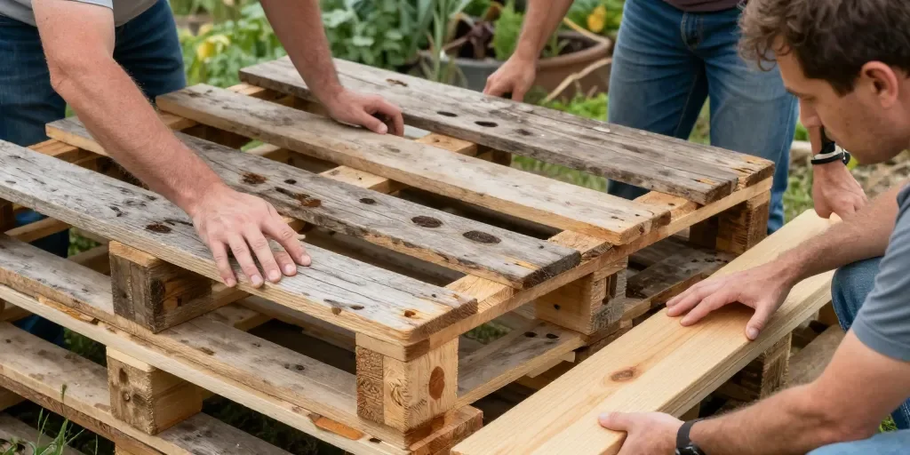 Palettes en jardin : pourquoi le bois pourrit et comment créer du mobilier qui dure vraiment